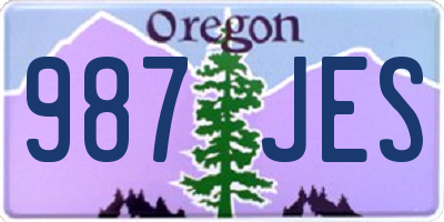 OR license plate 987JES