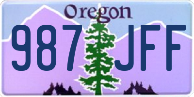 OR license plate 987JFF