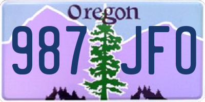 OR license plate 987JFO