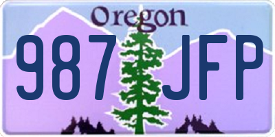 OR license plate 987JFP