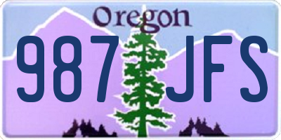 OR license plate 987JFS