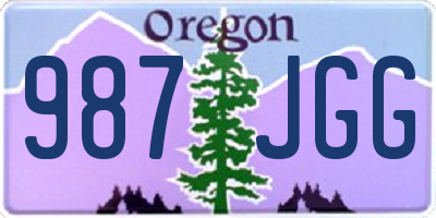 OR license plate 987JGG