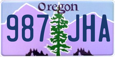 OR license plate 987JHA