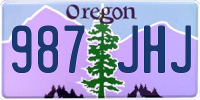 OR license plate 987JHJ