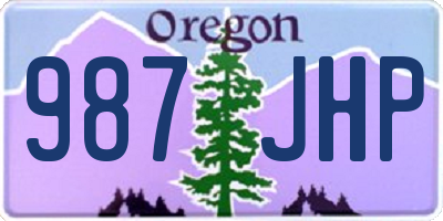 OR license plate 987JHP