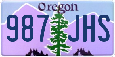 OR license plate 987JHS