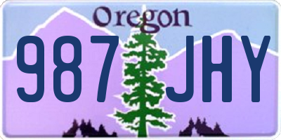 OR license plate 987JHY