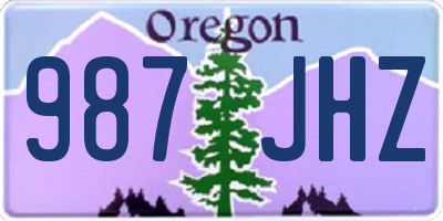 OR license plate 987JHZ