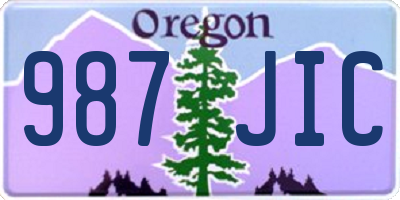 OR license plate 987JIC