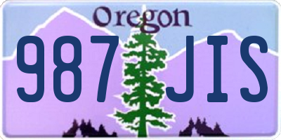 OR license plate 987JIS