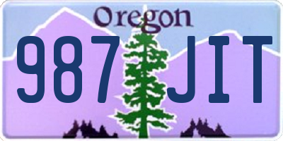 OR license plate 987JIT