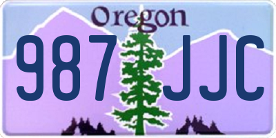 OR license plate 987JJC