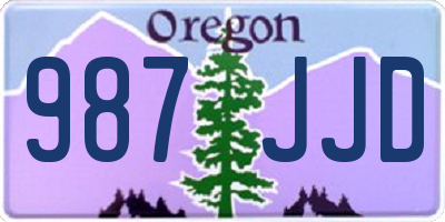 OR license plate 987JJD
