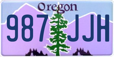 OR license plate 987JJH