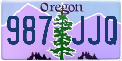 OR license plate 987JJQ