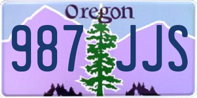 OR license plate 987JJS
