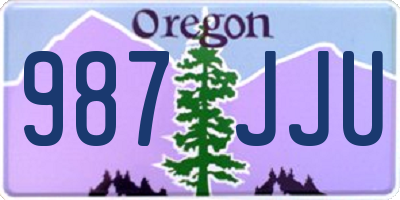 OR license plate 987JJU