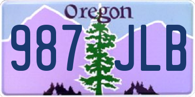 OR license plate 987JLB