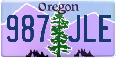 OR license plate 987JLE