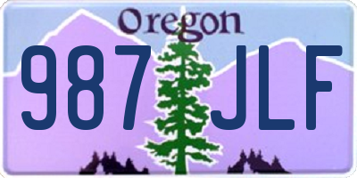 OR license plate 987JLF