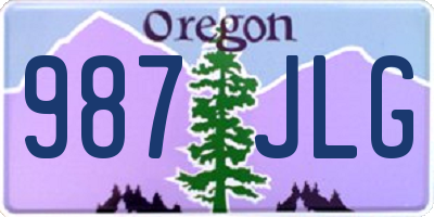 OR license plate 987JLG