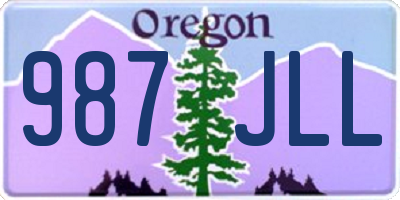 OR license plate 987JLL