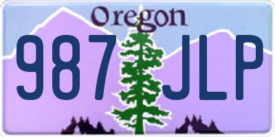 OR license plate 987JLP