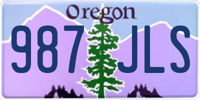 OR license plate 987JLS