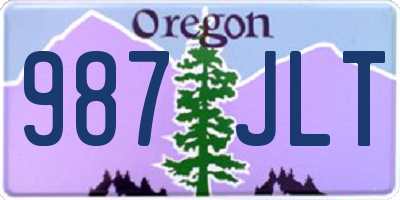 OR license plate 987JLT