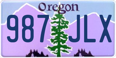 OR license plate 987JLX