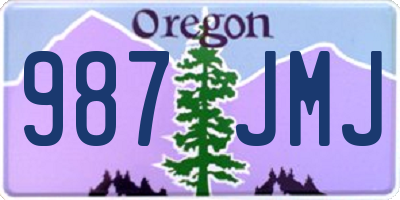 OR license plate 987JMJ