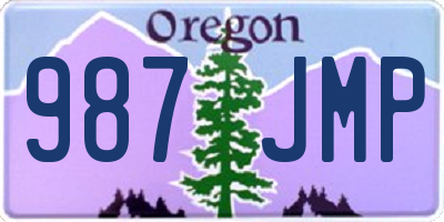 OR license plate 987JMP