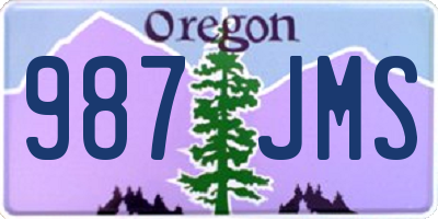 OR license plate 987JMS