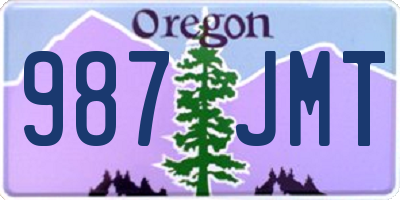 OR license plate 987JMT
