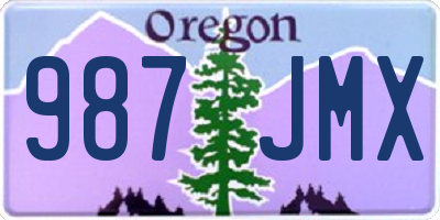 OR license plate 987JMX