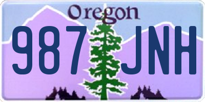 OR license plate 987JNH