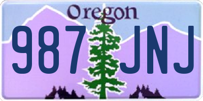 OR license plate 987JNJ