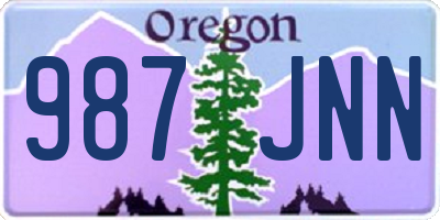 OR license plate 987JNN