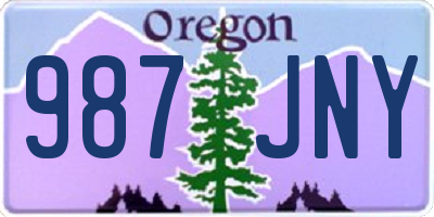 OR license plate 987JNY