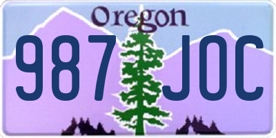 OR license plate 987JOC