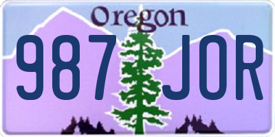 OR license plate 987JOR