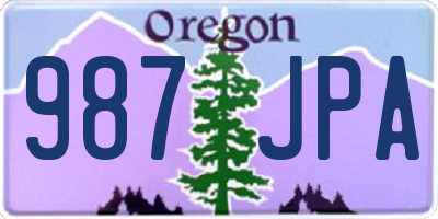 OR license plate 987JPA