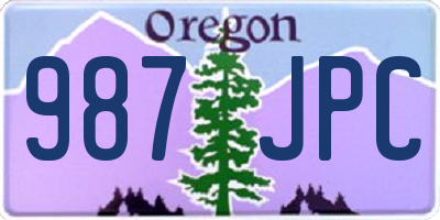 OR license plate 987JPC