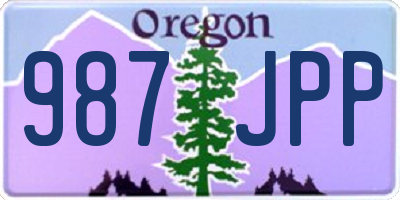 OR license plate 987JPP