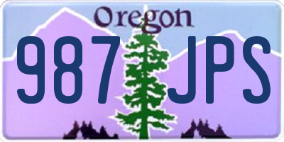 OR license plate 987JPS