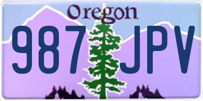 OR license plate 987JPV