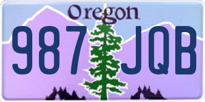 OR license plate 987JQB