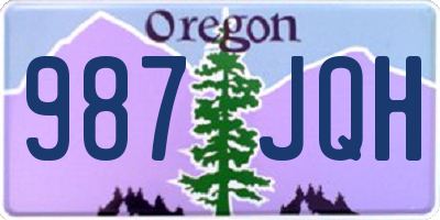OR license plate 987JQH