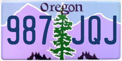 OR license plate 987JQJ