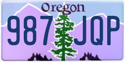 OR license plate 987JQP